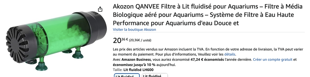 Filtre à Lit fluidisé pour Aquariums – Filtre à Média Biologique aéré  Système de Filtre à Eau Haute Performance pour Aquariums d'eau Douce Tiliapia alevin